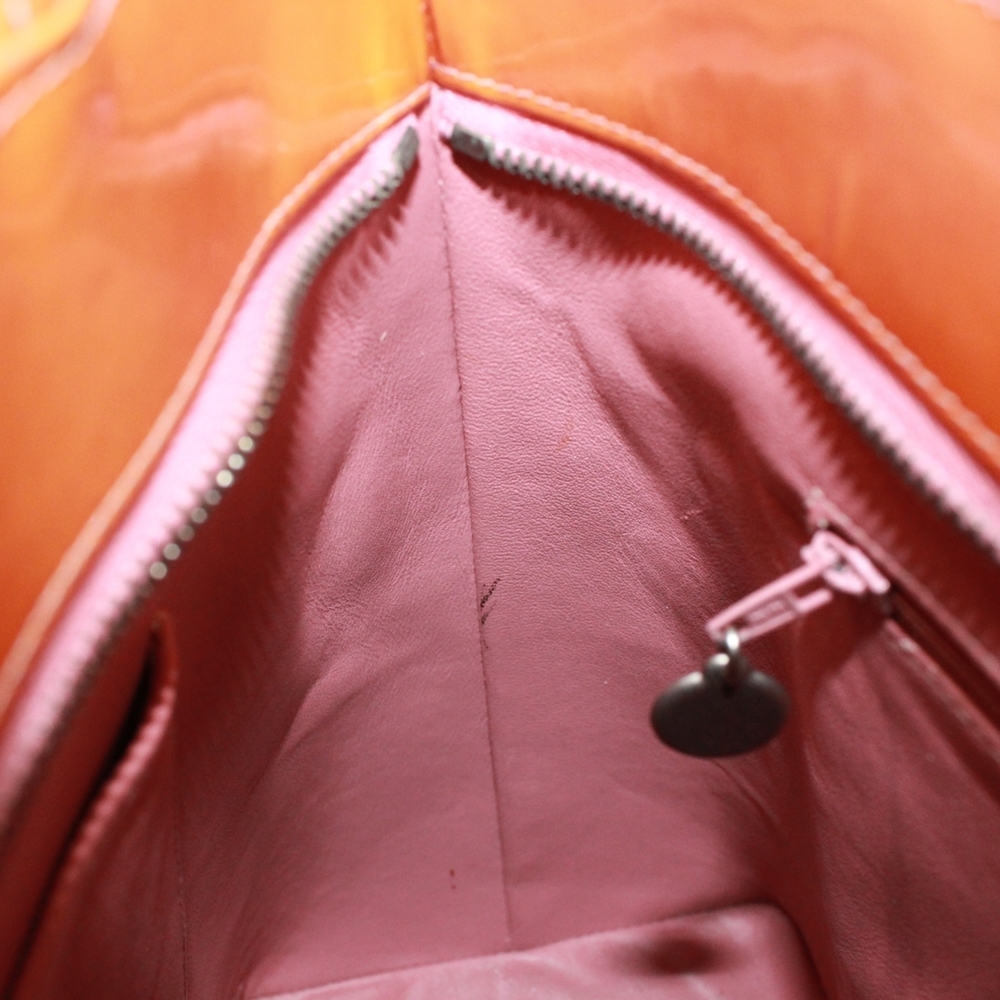 CHANEL Orange Leather Reissue Tote Bag - Picture 12 of 16